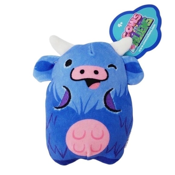 Other - Cows vs Aliens Plush 011 Highlander Blue Cow Toy NWT Collectible 4"